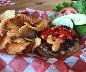 burger in a basket